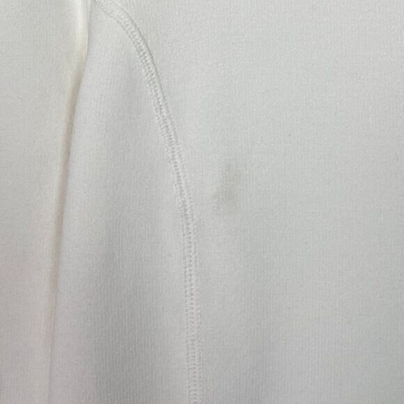 Reiss Charlotte Flippy Knitted Ruffle Hem Fit & Flare Mini Sweater Dress White L - Picture 10 of 15